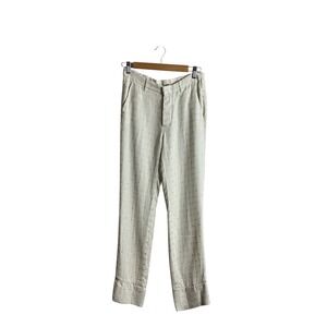 Theory Size 4 Wool Stretch‎ Natural White Sienna Pants Minimalist Classic NEW